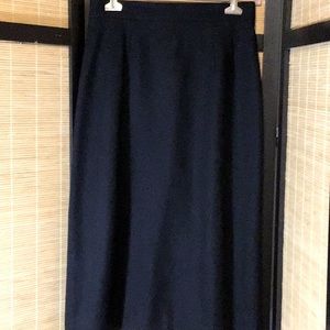 Black wool skirt